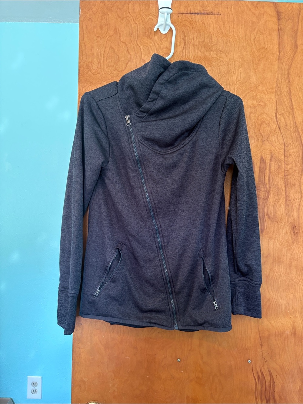 Champion Women's Charcoal Asymmetrical Zip Bomber Jacket